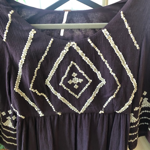 Free People Beaded Dress with Keyhole Back - Picture 4 of 8